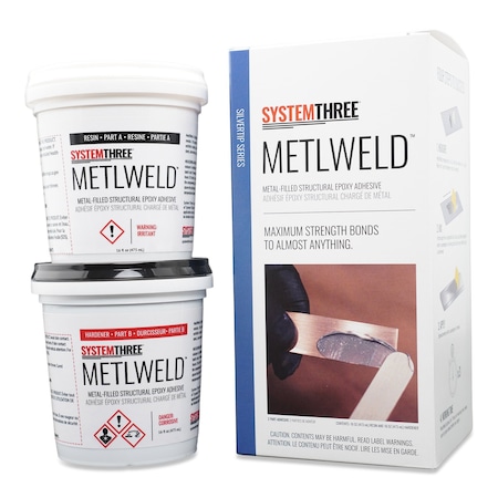 System Three Resins MetlWeld Adhesive, Quart Kit 1200K16